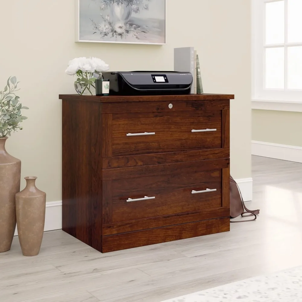 29.5 Wide x 18.5 Deep Cherry Lateral 2-Drawer File Cabinet