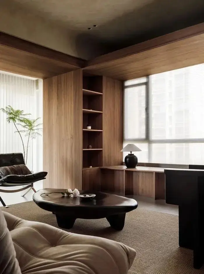 Sanhai النمط الياباني التصميم الداخلي خطة أرضية خشبية ثلاثية الأبعاد تقديم بناء المنزل رسم فيلا خدمة عبر الإنترنت منزل مريح