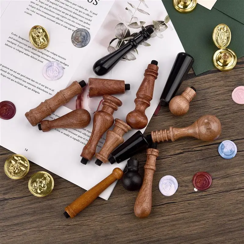 Replacements Long And Short Pear Wood Handles For Stamp Scrapbooking Stamps Wax Seals Tools And Accessories