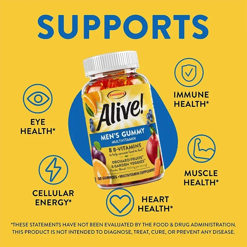 علكات الفيتامينات المتعددة للرجال - تدعم الطاقة وصحة المناعة وتعزز الحيوية وتحسن الهضم