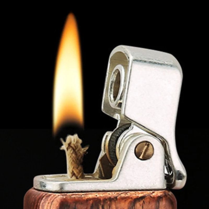 2024 Honest Wood Kerosene Lighter Creative Grinding Wheel Ignition Sandalwood Vintage Vintage Pipe Lighter Smoking  Accesoires