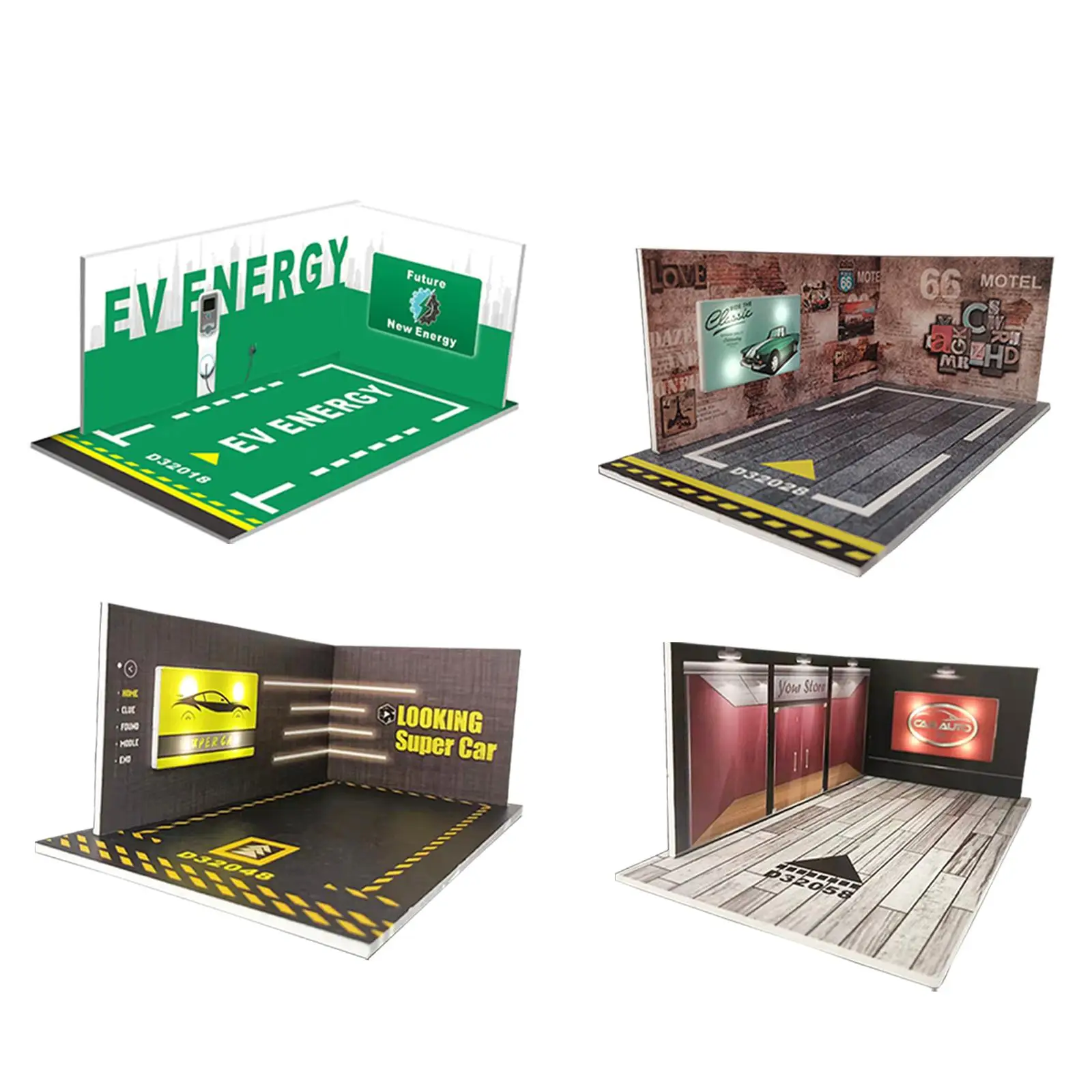 1/24 Garage Vitrine, Parkplatz Vitrine, Simulations geschenk, Miniatur