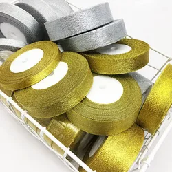 25Yards Natural Gold Satin Ribbon Gift Bow Tape Crafts DIY Ribbon Sewing Party Wedding Decoration 6mm 10mm 15mm 25mm 40mm 50mm