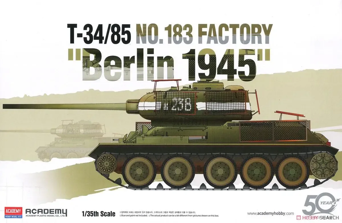 

Академия 13295 1/35 T-34/85 No 183 Фабрика Берлин 1945 г. (пластиковая модель)