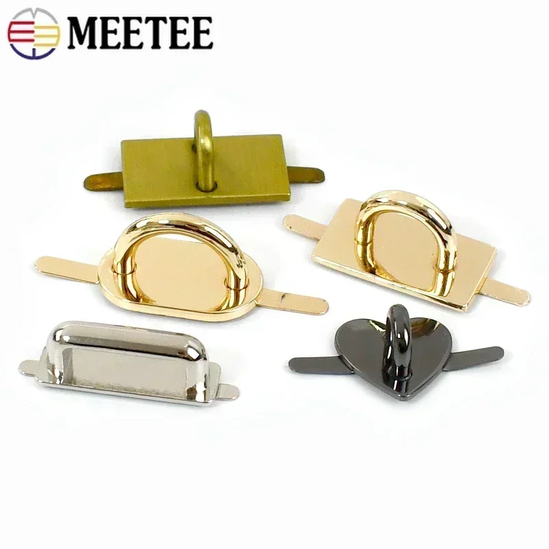 Meetee 2/4/10 pz metallo D anello fibbie borsa arco ponte connettore chiusura borsa borsa gancio Clip laterale gancio accessori per cucire fai da te