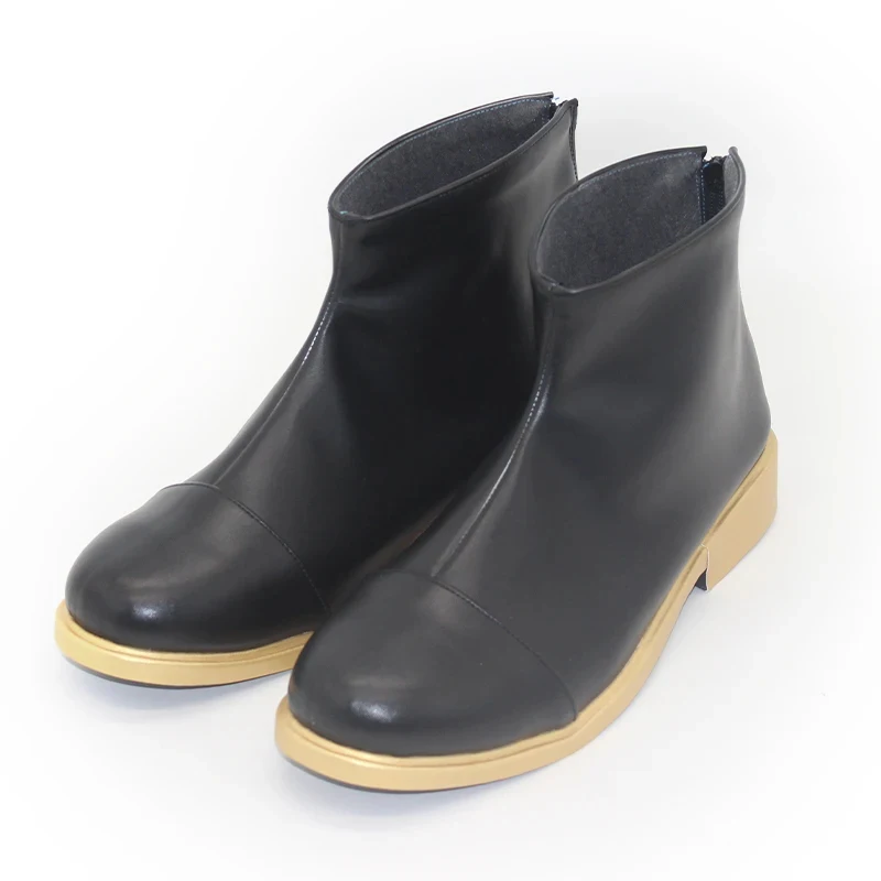 

ABC123Anime Game Limbus Company Lei Heng Cosplay Shoes Customized Men Women Black Leather Ankle Boots For Halloween Pa5,j'8.k/4\
