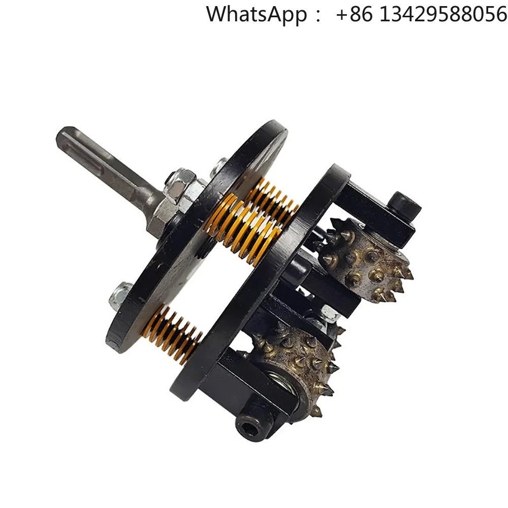 

Stone Processing Tools Three-Head Alloy Grinding Disc, Concrete Wall Roller Plate Chiseling Hammer Head