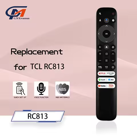 New Original Voice Remote Control RC813 for TCL Android TV Mini-LED QLED 4K UHD Smart TV with 6 Shortcut Buttons