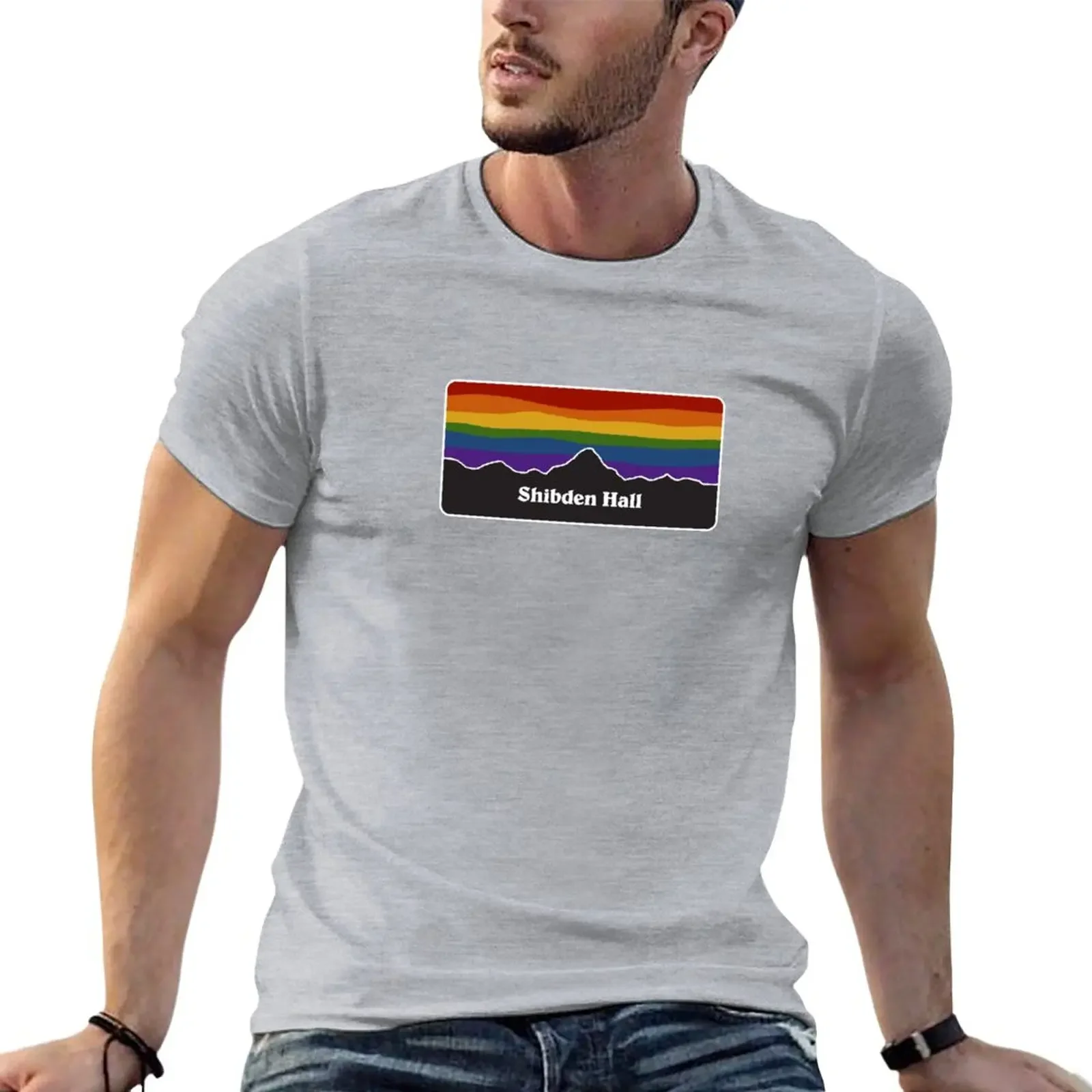 Shibden Hall - Rainbow Pride Sunset T-Shirt plus size t shirts sublime t shirt vintage t shirt mens graphic t-shirts hip hop