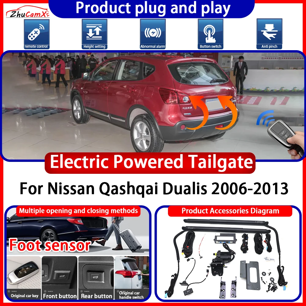 

ZhuCamX Electric OEM Powered Tailgate for Nissan Qashqai Dualis 2006-2013 anti pinch Smart Intelligent Control Gate Lift Kit