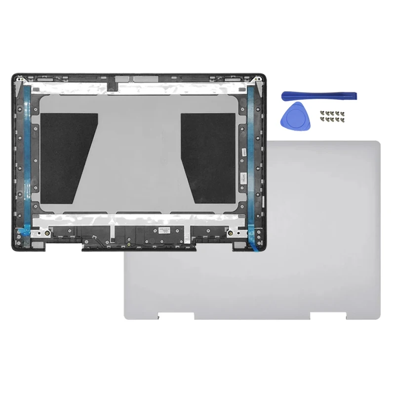 Para Dell Inspiron 14MF 5484 5481 5482 2-em-1: Tampa Traseira do LCD, Moldura Frontal, Palmrest e Base Inferior Prata (Acessórios)