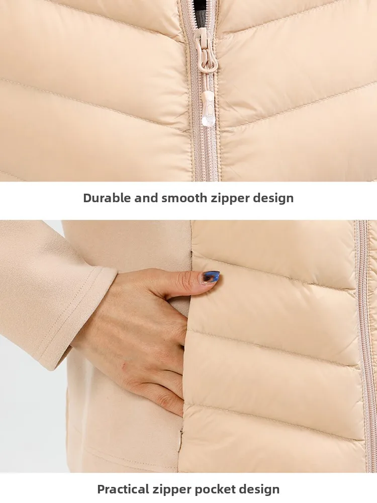 Leggero Spor Piumino da donna Jaet Yoga Arrampicata Sci Corsa Interno Vestibilità Capispalla caldo Street Sle ort Lunghezza Cerniera