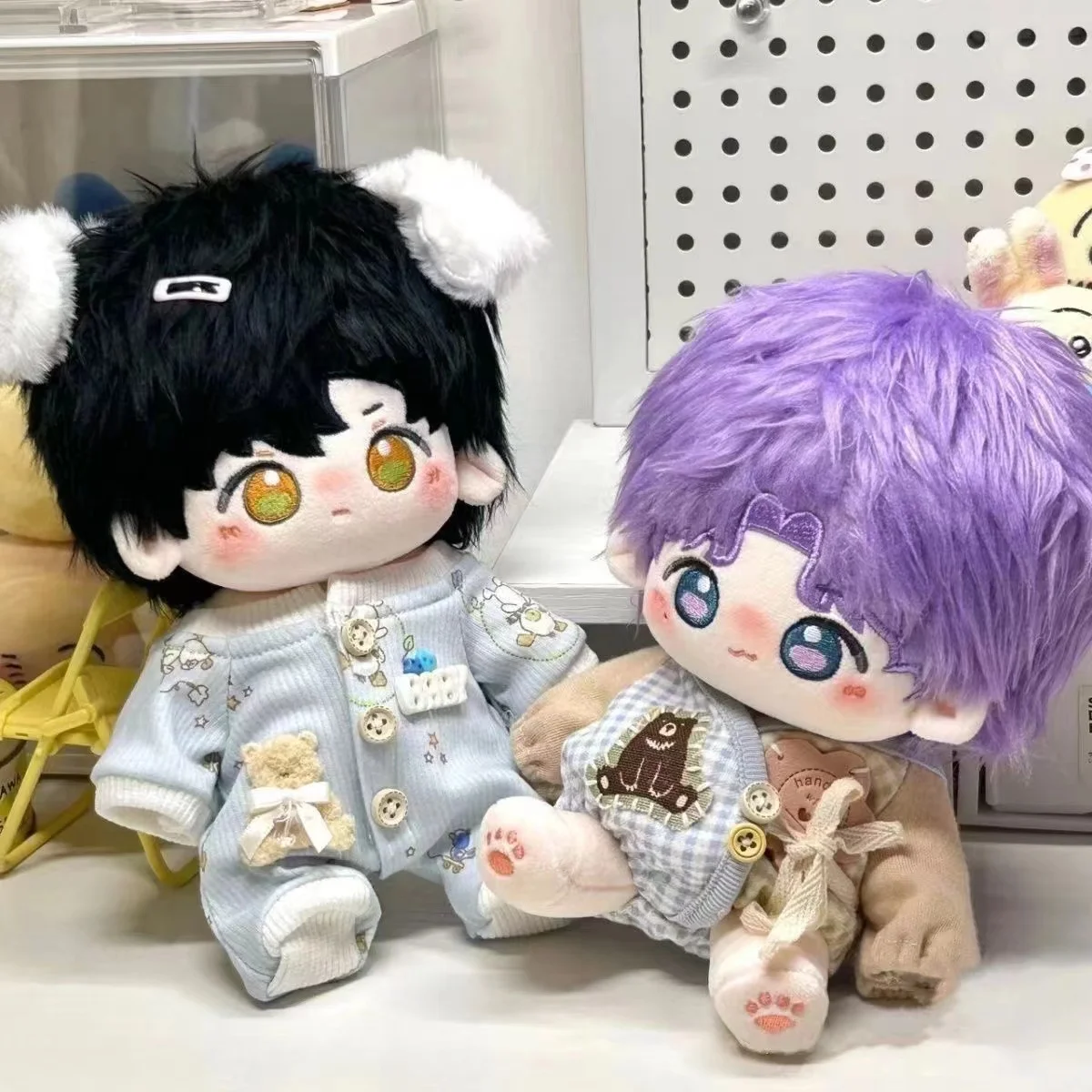 Cute Dress Up Naked Dolls Light&Night Anime Gaming Idol Baby Plushies Dolls Toys Super Star Stuffed Changeable Clothes New Gift