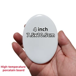 Blank High Temperature Ceramic Plate Tombstone Elliptic Oval Rectangle Plain Embryo Gravestone Whitespace Porcelain Board Panel