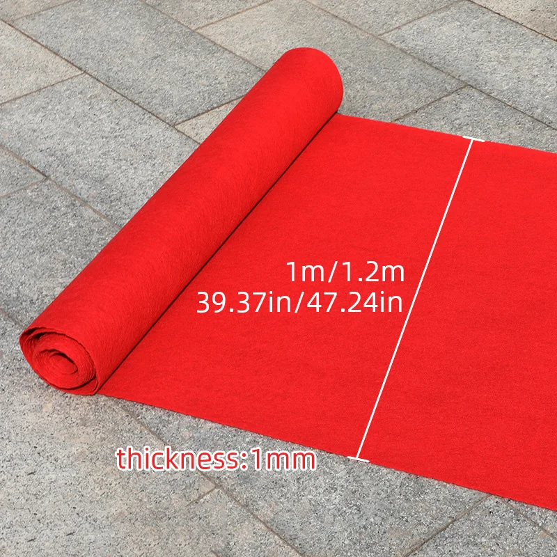 3M 5M 8M Stepping Blanket Travel Red Rug Wedding Pad Exhibition Carpet Aisle Corridor Stairs indoor Outdoor Mesa Thickness:1.0mm