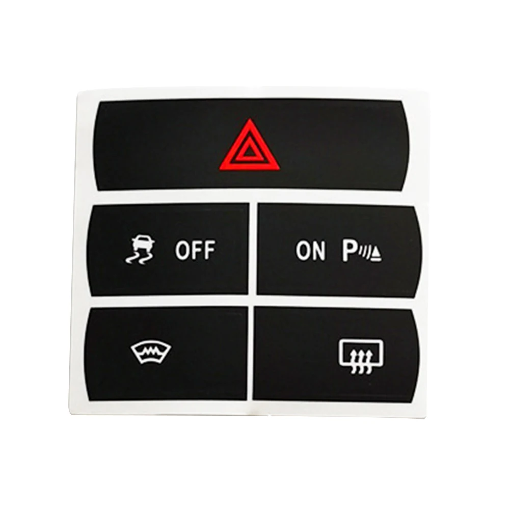 For Ford Car Button Repair Decal Sticker High Grade Vinyl For Ford For S-Max Repair The Hazard Button Defroster And Button