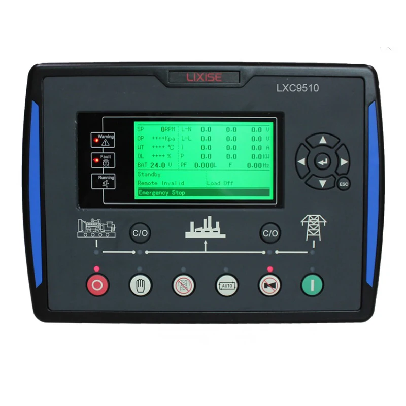 LXC9510 Generator Set Controller Automatic Start and Stop LCD Display Screen