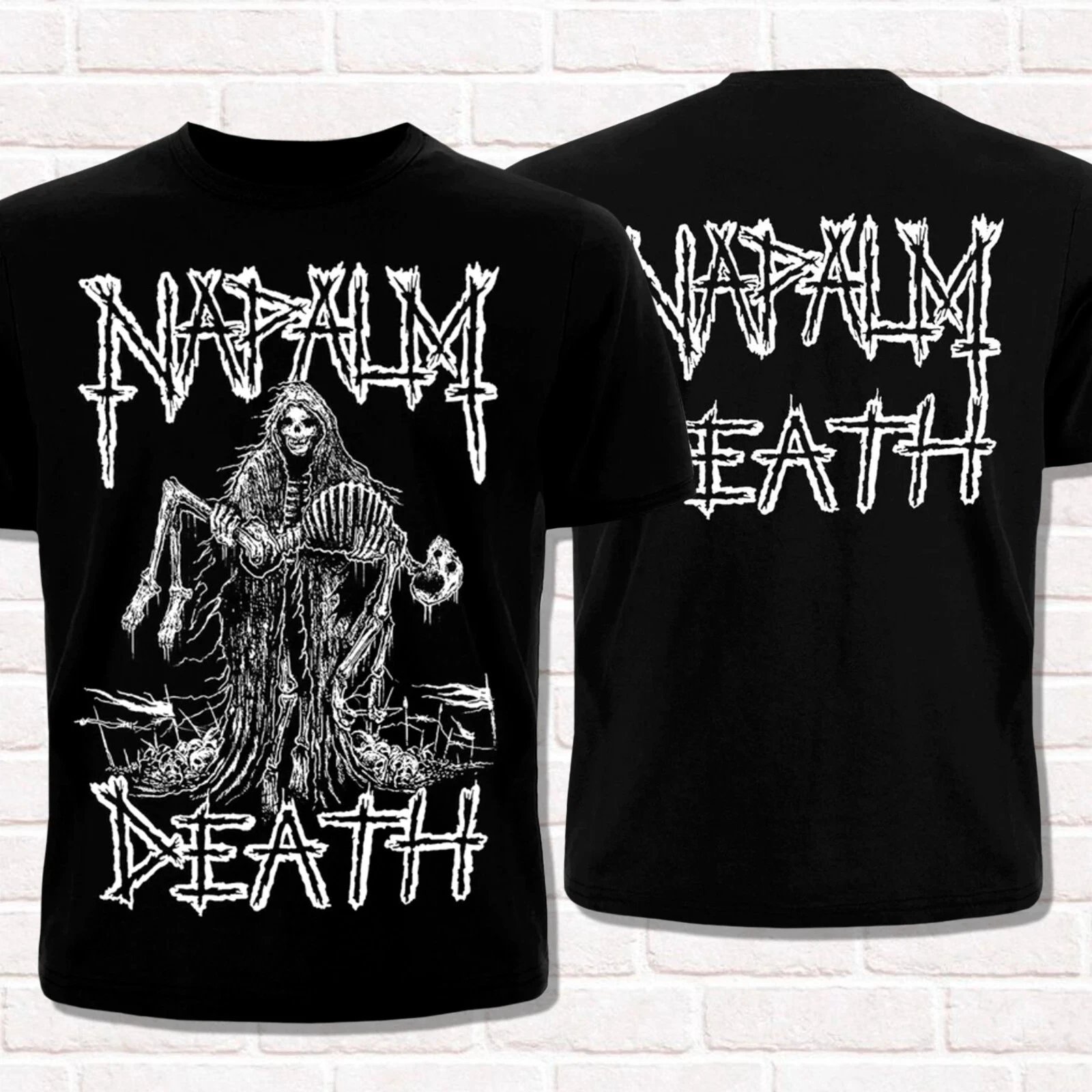2025 نابالم الموت تي شيرت ريبر Grindcore الوحشي الموت المعادن ميتالهيدز نمط تيز القمم سيدتي القطن قصير الأكمام شارع العليا #3