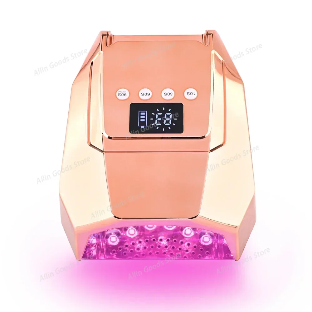 98W High Power Rechargeable LED Nail Curing Lamp Auto Sensor Fast Drying Gel Nail Dryer Manicure Home Salon Equipment