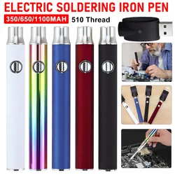 Portable Electric Soldering Iron Pen 350/650/1100mAh Battery Welding Tool Kit 510 Thread Heat Tips Electronic Welding Repair Too