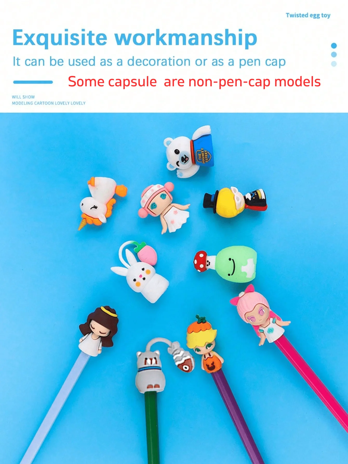 50 Stück Kapselpuppen Blind Box Überraschungsball, Mini runde süße Kapsel, perfekte Partygeschenke, Schatz-Klassenzimmerpreise – Detail 4