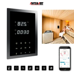 SDITER WIFI 380V 9KW Electric Heater Control Panel for Sauna Parts Multifunction Temperature Light Fan Music Massager Switch