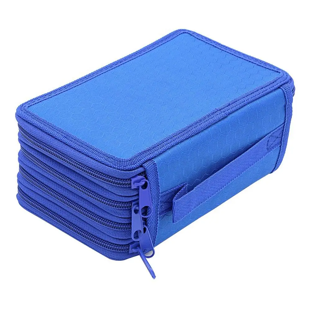 

72 Slots Pencil Case and Dreistoeckige Federmappe Bagged Federpenal Mehrere Faecher Zeichnen Gaming Klappmaeppchen Office