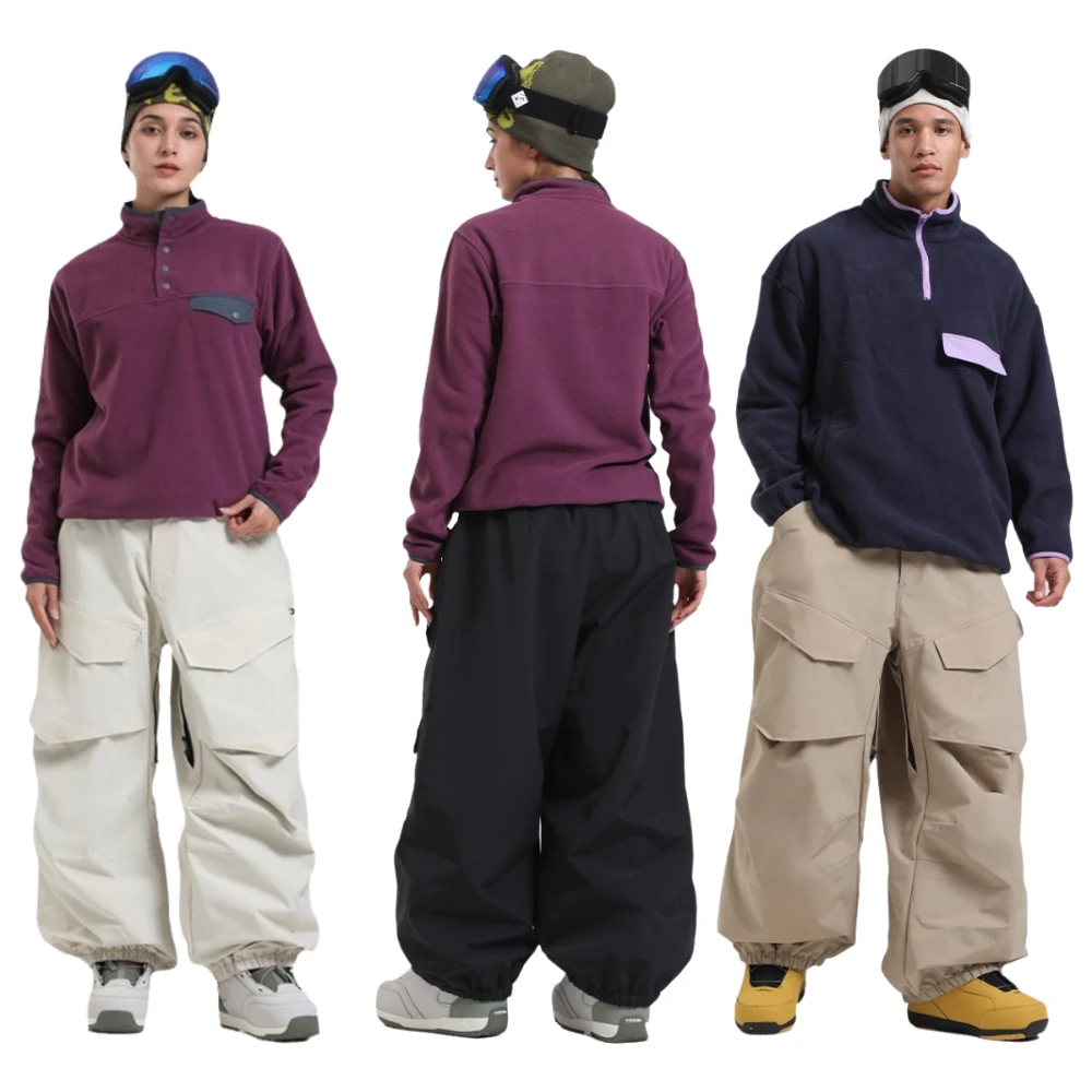 Gsou Snow pantalons de Ski amples en plein air coupe-vent résistant à l'usure chaud respirant pantalons de sport sports de plein air vêtements imperméables