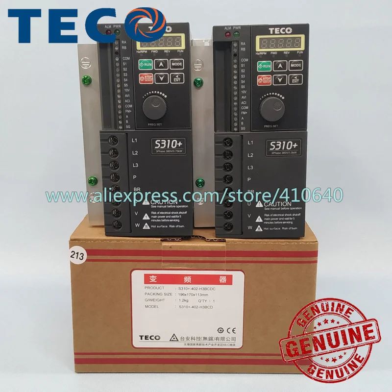 1 Műtárgy TECO S310+-401-H3BCDC S310+-402-H3BCDC S310+-403-H3BCDC S310+-405-H3BCDC 0.75 hogy 2KW Ragozható Frekvencia Inverter Meghengerget