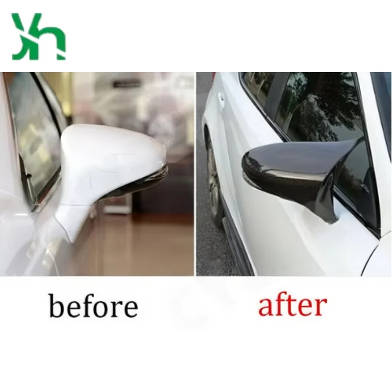 لكزس CT ES IS GS RC RCF الملحقات الخارجية مرآة الرؤية الخلفية M نوع صحيح ألياف الكربون ديلوكس غطاء مرآة جانبية #5