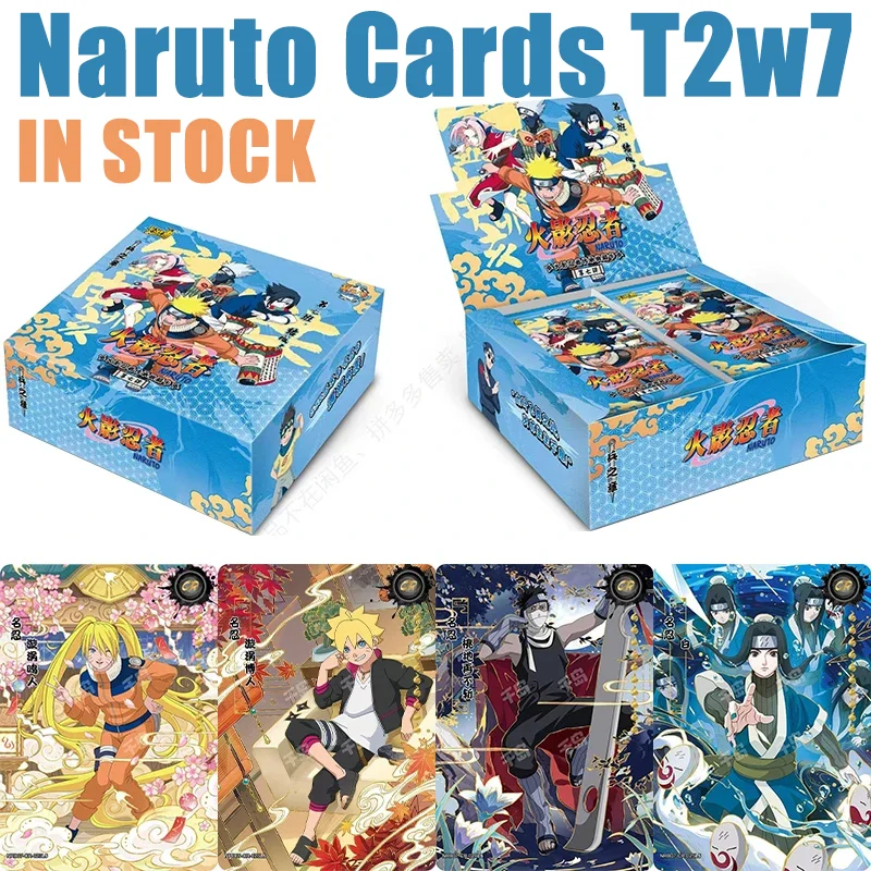 KAYOU Anime Naruto Cards T2w7 Original Chapter of The Array Box CR Ninja World Collection Cards Toy for Children Gifts