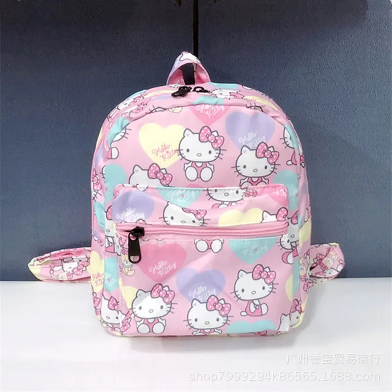 Sanurgente-Sac à dos de dessin animé Hello Kitty pour garçons et filles, cartable mignon pour enfants, mini sac Kuromi initié, sac à main décontracté, nouveau