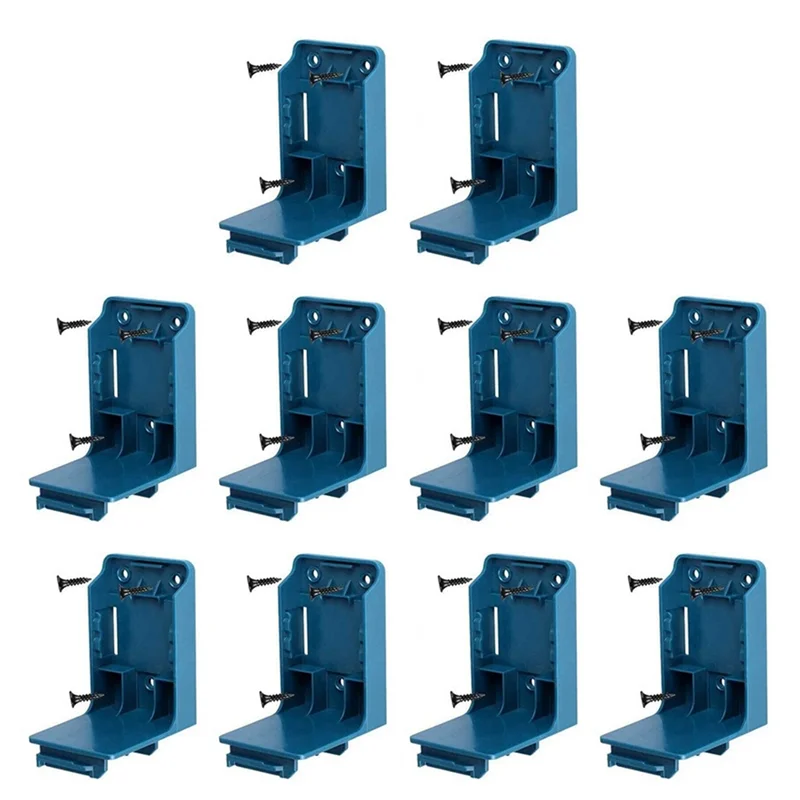 

A69ewall Mount 10PCS 2-In-1 Lithium Battery And Tool Holder For 18V Li- Battery Tools Storage Rack Display Stand