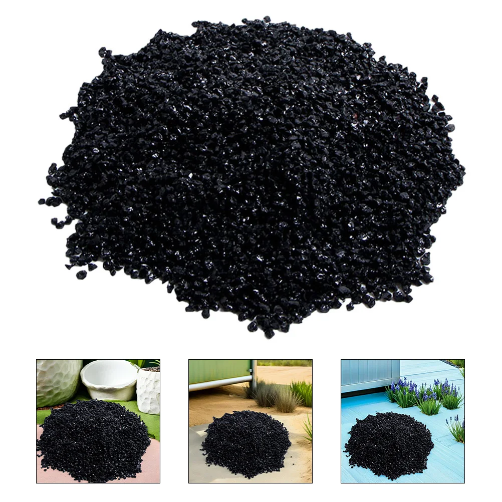1000g Tourmaline Particles Natural Black Stone Chips Polished Beads Pellets Tumbled Minerals Decorative Ornament for DIY Jewelry