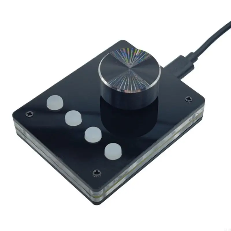 G6DD Programming USB Knob Keyboards RGB Multimedias Volumes Controllers Recording Keyboards Volumes Control Adapter