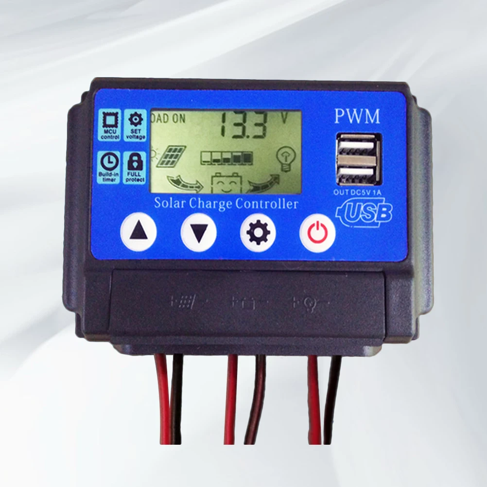 

12V24V 20a Solar Controller Dual USB Power Socket Large LCD Screen Solar Regulator Charge Controller Garden Outdoor Street Light