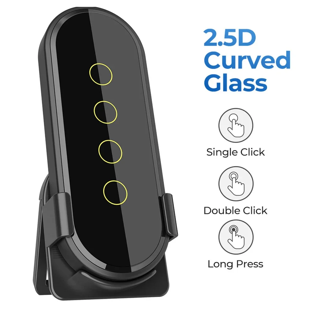 

Fluorescent Button Touch Light Control 118*45*13.5mm Smart Home Switch Multiple Function Settings 2.5D Tempered Glass