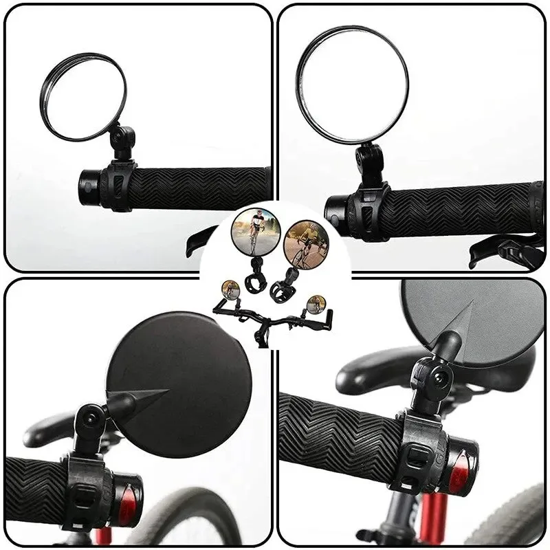 Fahrrad-Rückspiegel 360° Verstellbar Drehbar Weitwinkel Fahrrad-Rückspiegel für Lenker Einfach zu Installieren Konvexer Spiegel – Detail 3