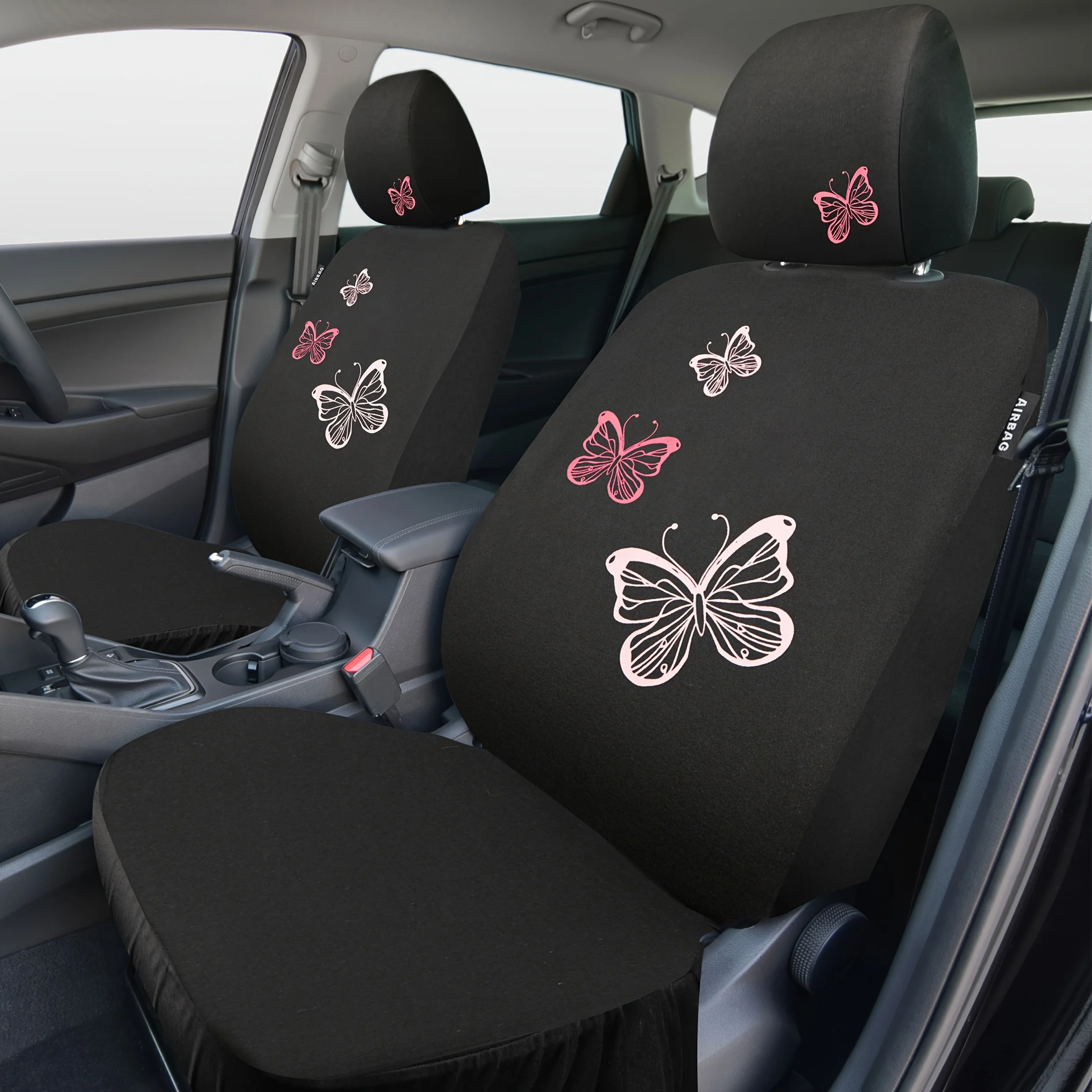 

Pink Print Car Seat Covers Universal Environmentally Friendly Interior Decorations Comfortable Breathable Car Seat Covers