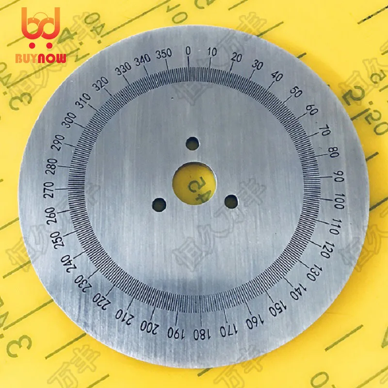 Plaque Décorative en Acier Inoxydable, 80x10x2mm, Outil de Disque d'Échelle à Cadran à 360 Degrés