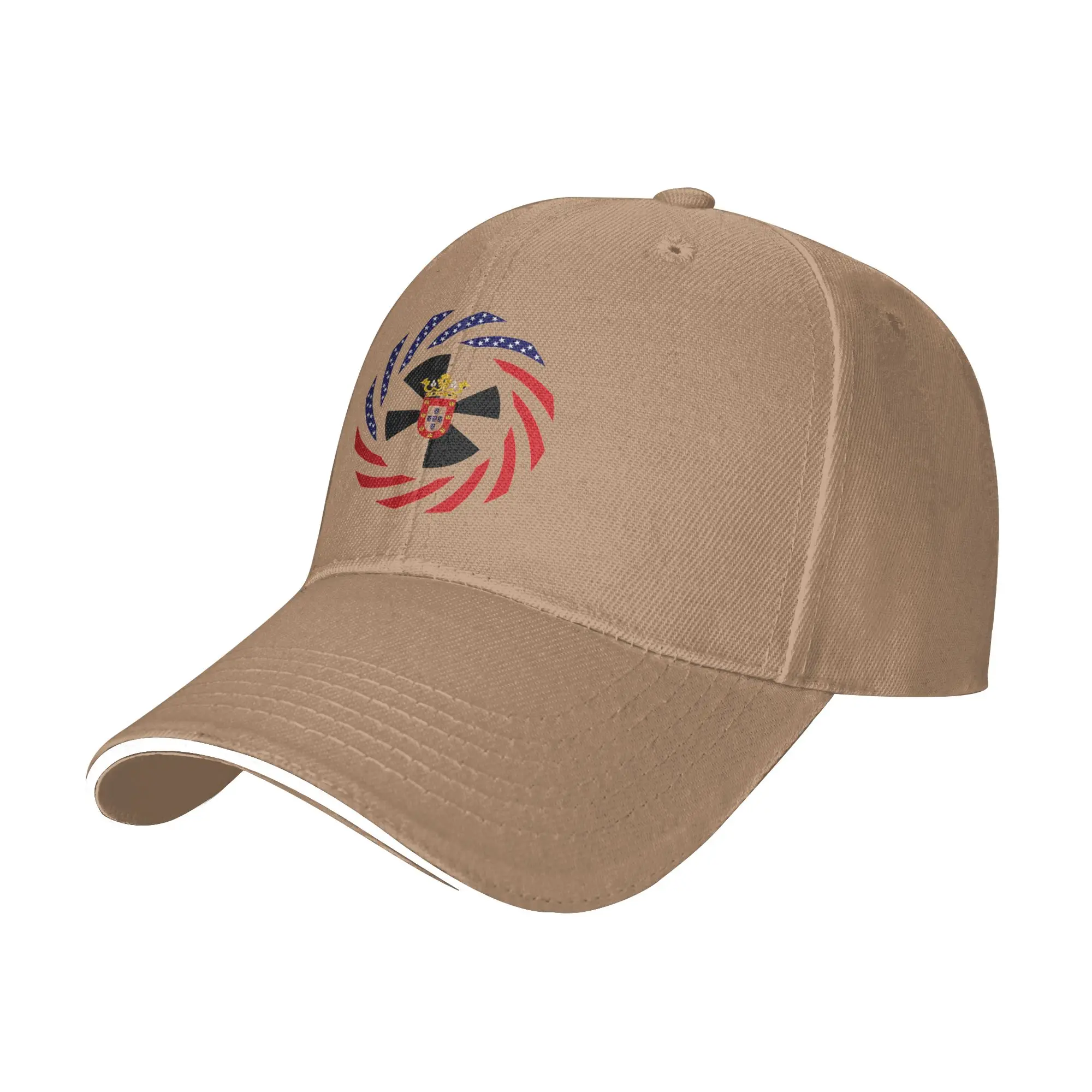 Vintage Ceutan American Multinational Patriot Flag  Golf Hat Unisex Snapback Hat  Outdoor Travel Adjustable Sun Caps