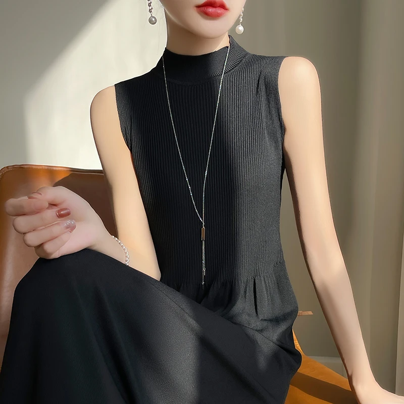 2023 Summer New Fashion Women's Unique And Elegant Formal Occasion Dress Sleeveless Tank Top Dress Long Dress Ice Silk Robe