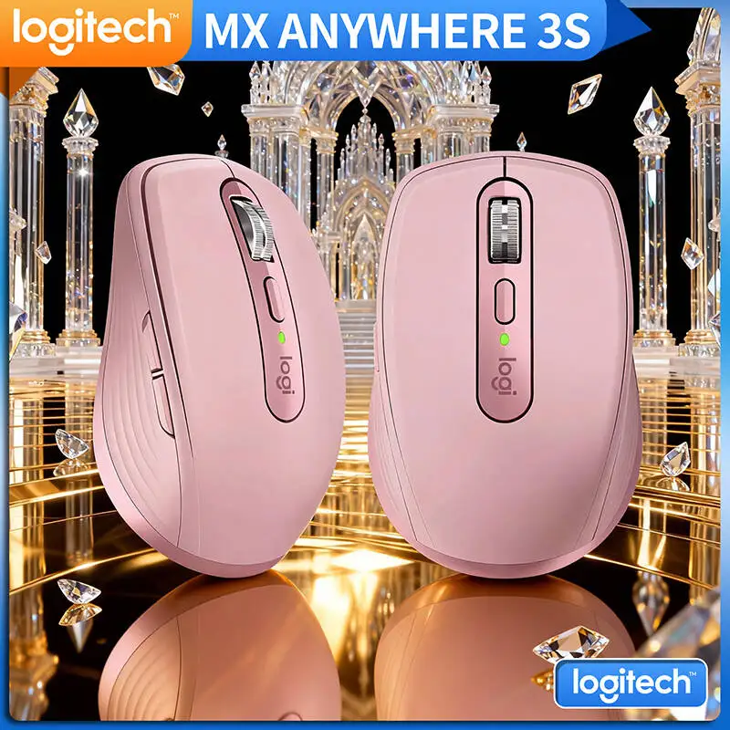 

Logitech MX Anywhere 3S Travel Mouse - 8000 DPI, Hyper-Scroll, Silent Click, Office Use, Multi-Device Sync, Anti-Slip Grip