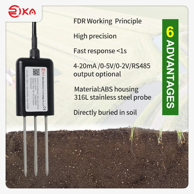 Nb-iot RK520-01 Industrial Lora  Soil Moisture Temperature Test Sensor RS485 Humidity Probe