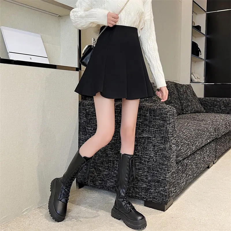Skirts Women Spring Summer Solid Chic Korean Style Simple All-match Mujer Faldas High Street Fashion Comfortable Mini Feminine