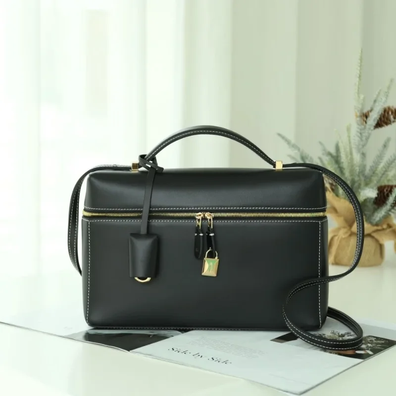 

Luxury brand new 2024 retro leather small square bag, fashionable single shoulder diagonal cross bag, vegetable tanned cowhide