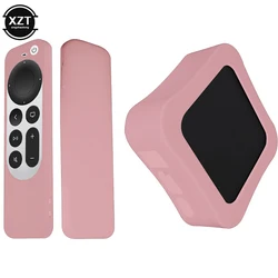 For Apple TV Set Top Box Covers For Apple TV 2022 Remote Control Protective Case Silicone Case Set Shockproof Non-Slip Sleeve