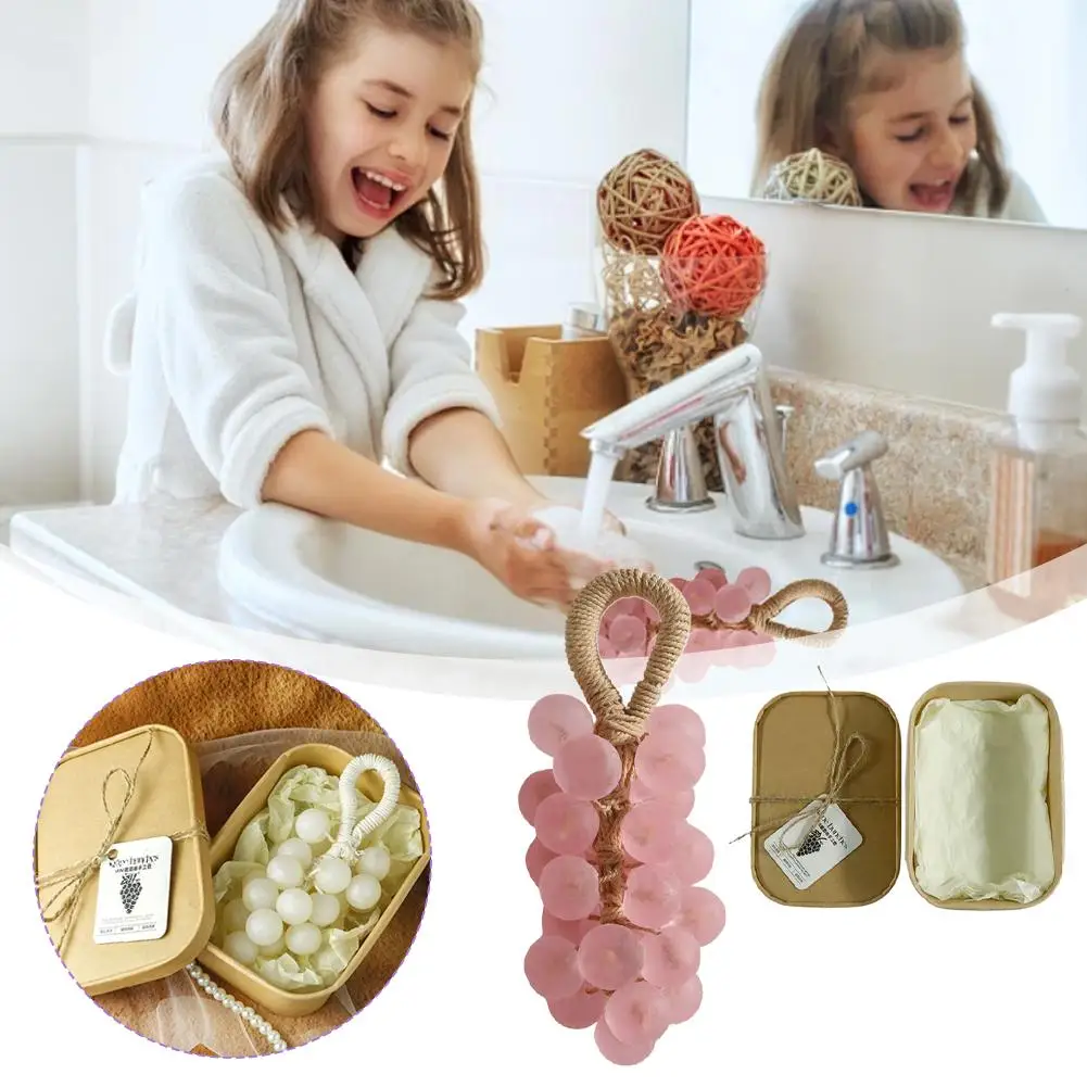 العنب اليدوية الصابون اليدوية DIY كريستال العنب الصابون قلادة الإبداعية اليدوية المكونات الطبيعية للمنزل العطر صديق هدية