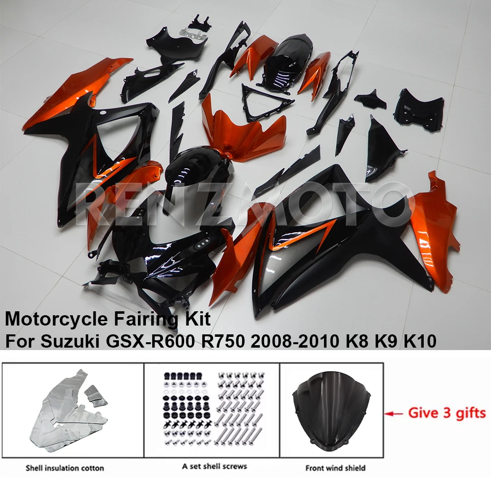 

Motorcycle Set Body Kit Fairing For Suzuki GSX-R600 R750 2008-2010 K8 K9 K10 Plastic Accessories Injection Bodywork S0608-103a