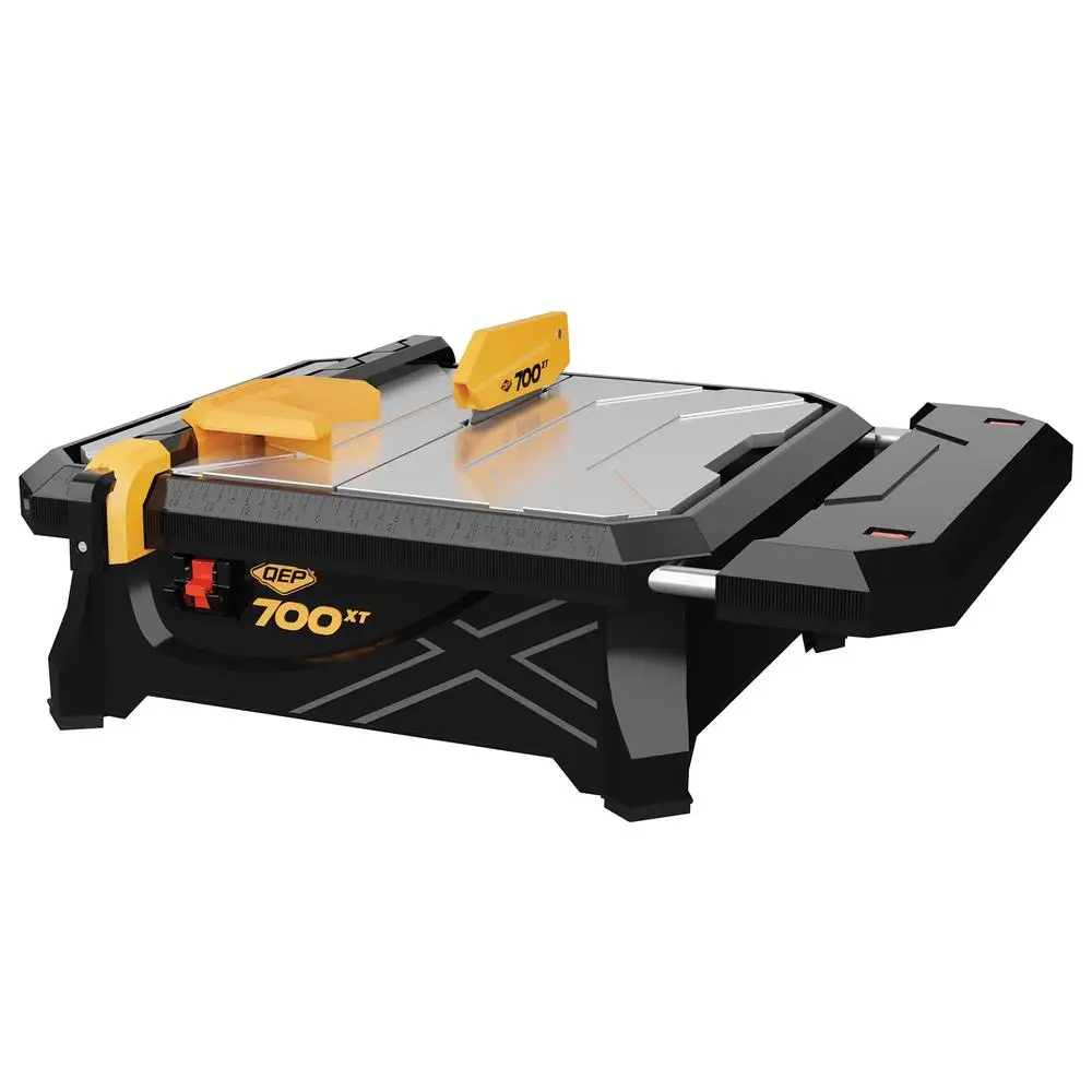 Tile Cutting Saw 3/4 HP 700XT with 7 in Diamond Blade and Table Extension Ceramic Marble Stone